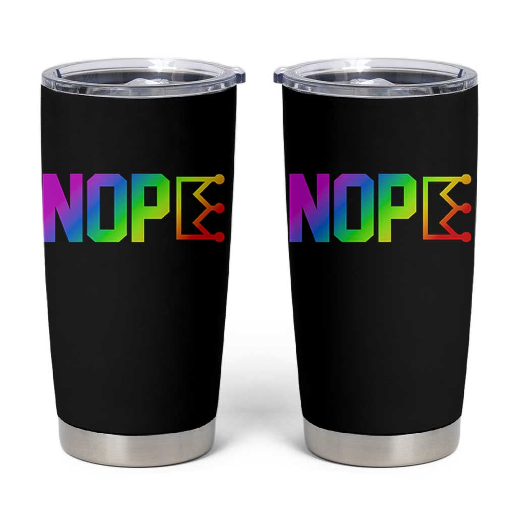 Nope No Kings Graphic Tumbler Cup Humorous Political Gift