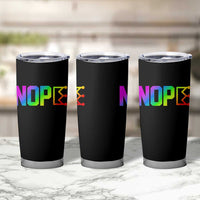 Nope No Kings Graphic Tumbler Cup Humorous Political Gift