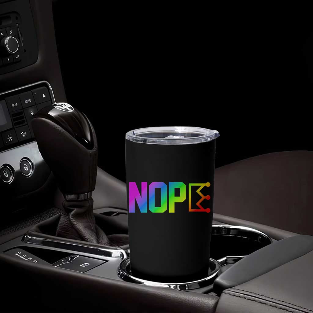 Nope No Kings Graphic Tumbler Cup Humorous Political Gift
