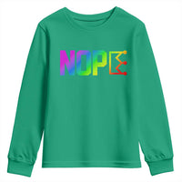 Nope No Kings Graphic Youth Sweatshirt Humorous Political Gift