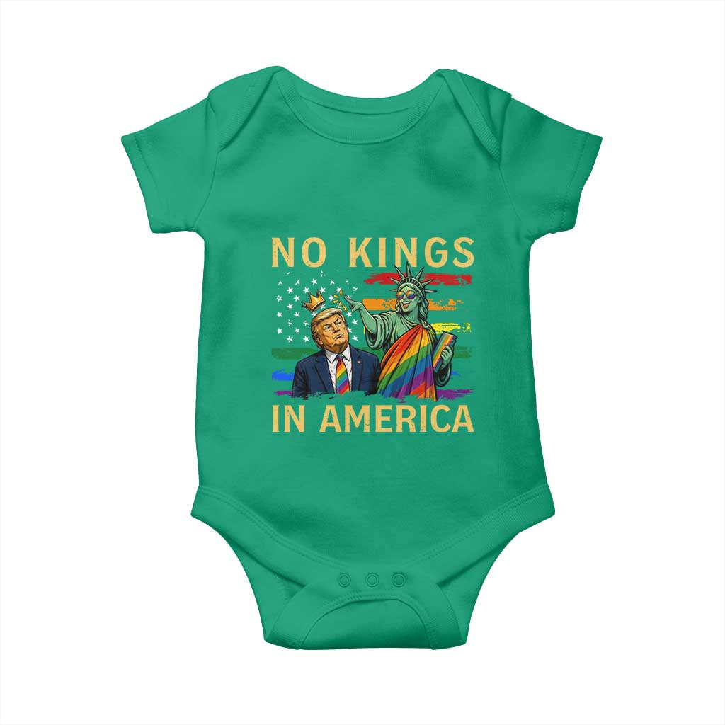 No Kings In America Statue Of Liberty Pride Baby Onesie Humorous Political Gift