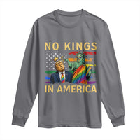 No Kings In America Statue Of Liberty Pride Long Sleeve Shirt Humorous Political Gift