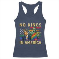 No Kings In America Statue Of Liberty Pride Racerback Tank Top Humorous Political Gift