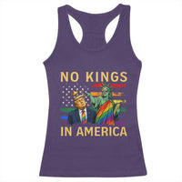 No Kings In America Statue Of Liberty Pride Racerback Tank Top Humorous Political Gift