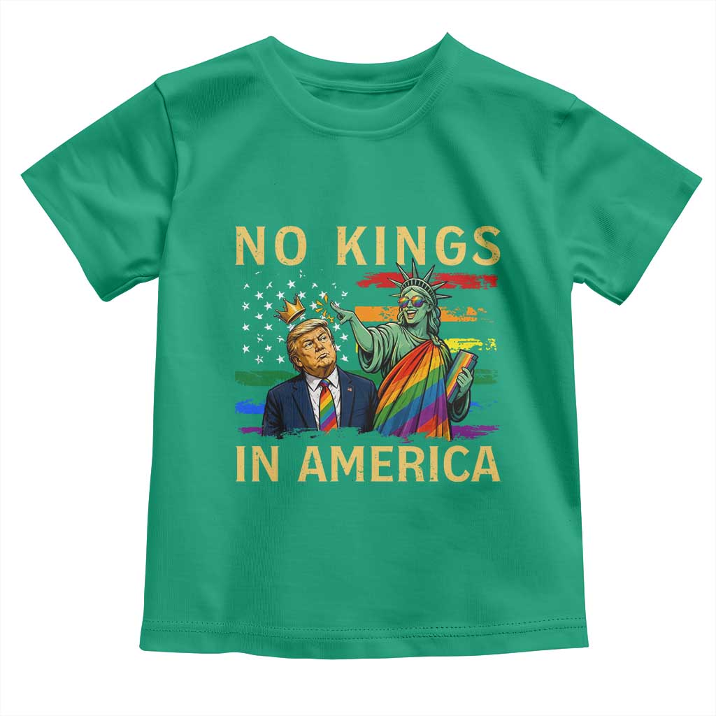 No Kings In America Statue Of Liberty Pride Toddler T Shirt Humorous Political Gift