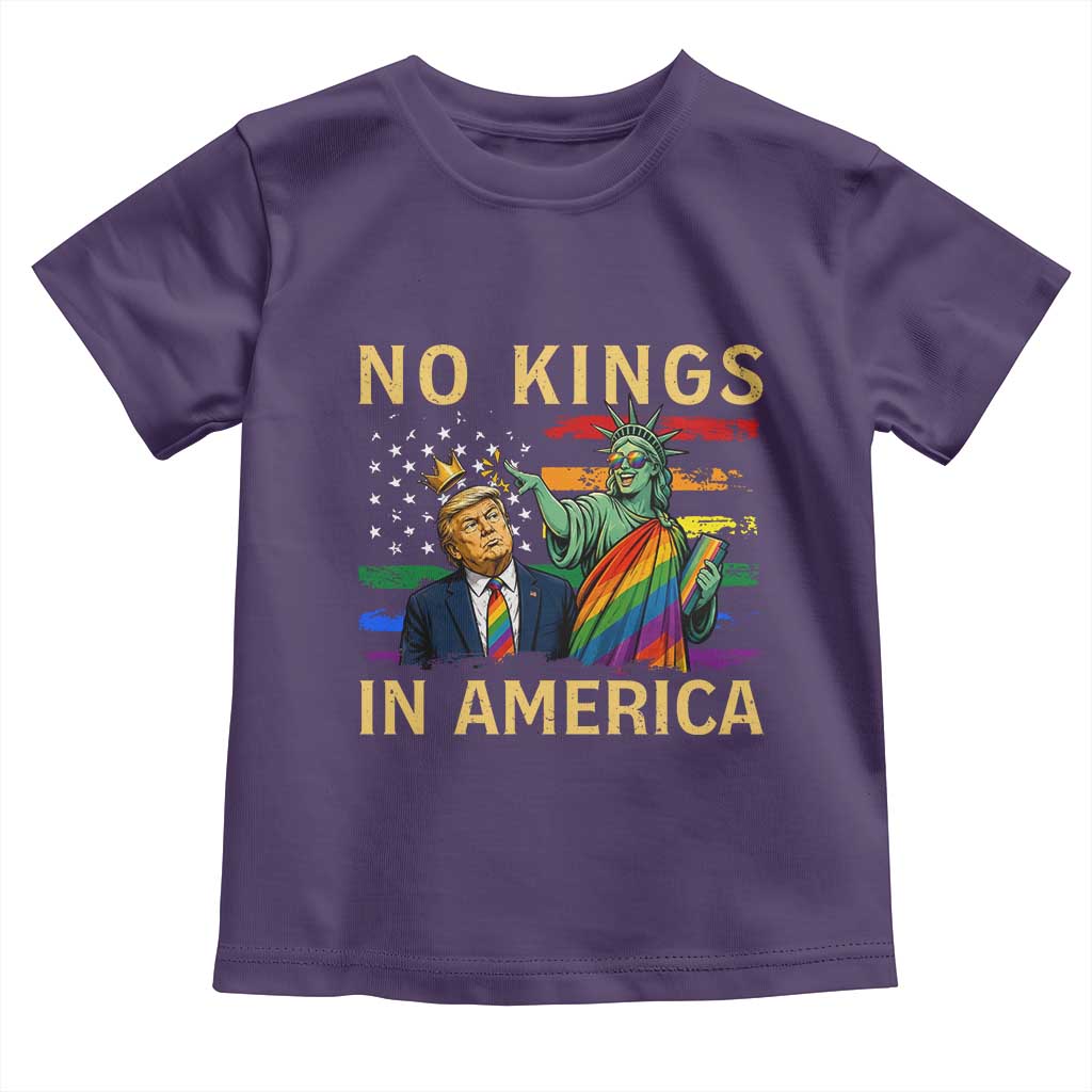 No Kings In America Statue Of Liberty Pride Toddler T Shirt Humorous Political Gift