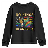 No Kings In America Statue Of Liberty Pride Youth Sweatshirt Humorous Political Gift