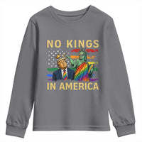 No Kings In America Statue Of Liberty Pride Youth Sweatshirt Humorous Political Gift