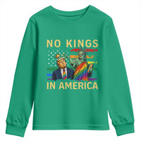 No Kings In America Statue Of Liberty Pride Youth Sweatshirt Humorous Political Gift