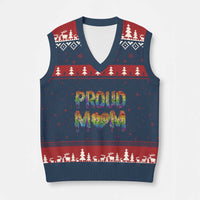 Proud Mom LGBTQ Human Rights Support V-Neck Knit Sweater Vest