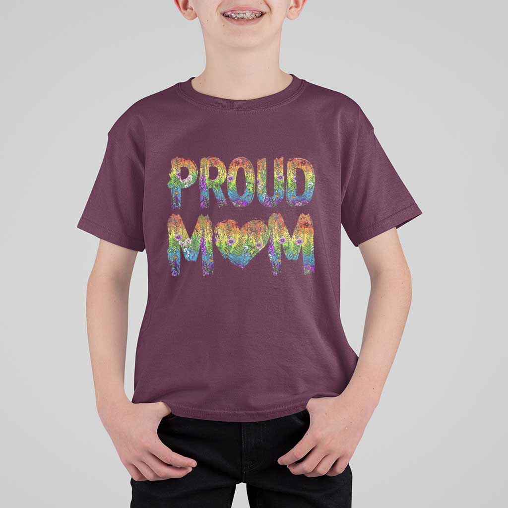 Proud Mom LGBTQ Human Rights Support T Shirt For Kid