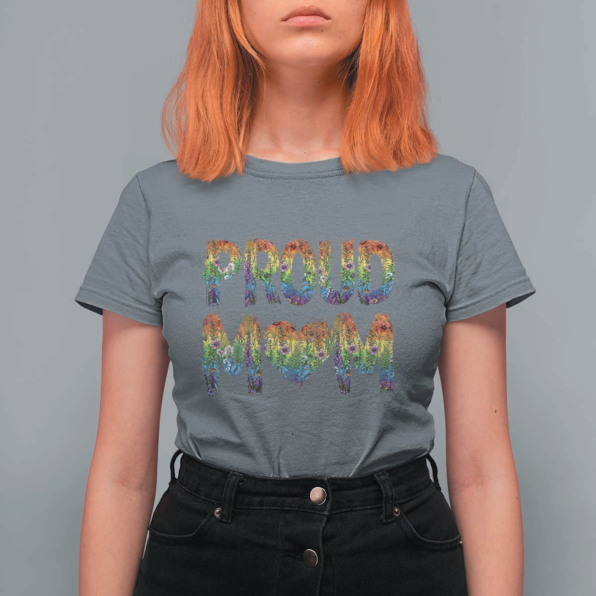 Proud Mom LGBTQ Human Rights Support T Shirt For Women