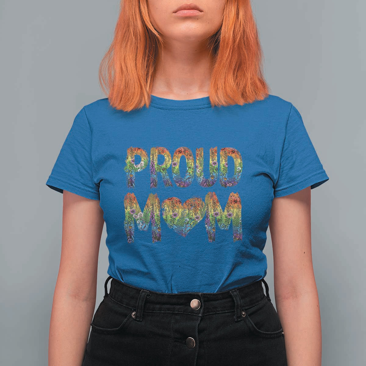Proud Mom LGBTQ Human Rights Support T Shirt For Women