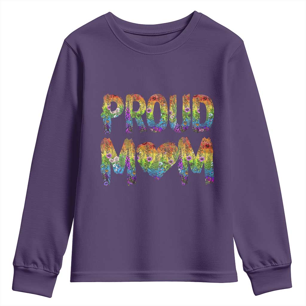 Proud Mom LGBTQ Human Rights Support Youth Sweatshirt