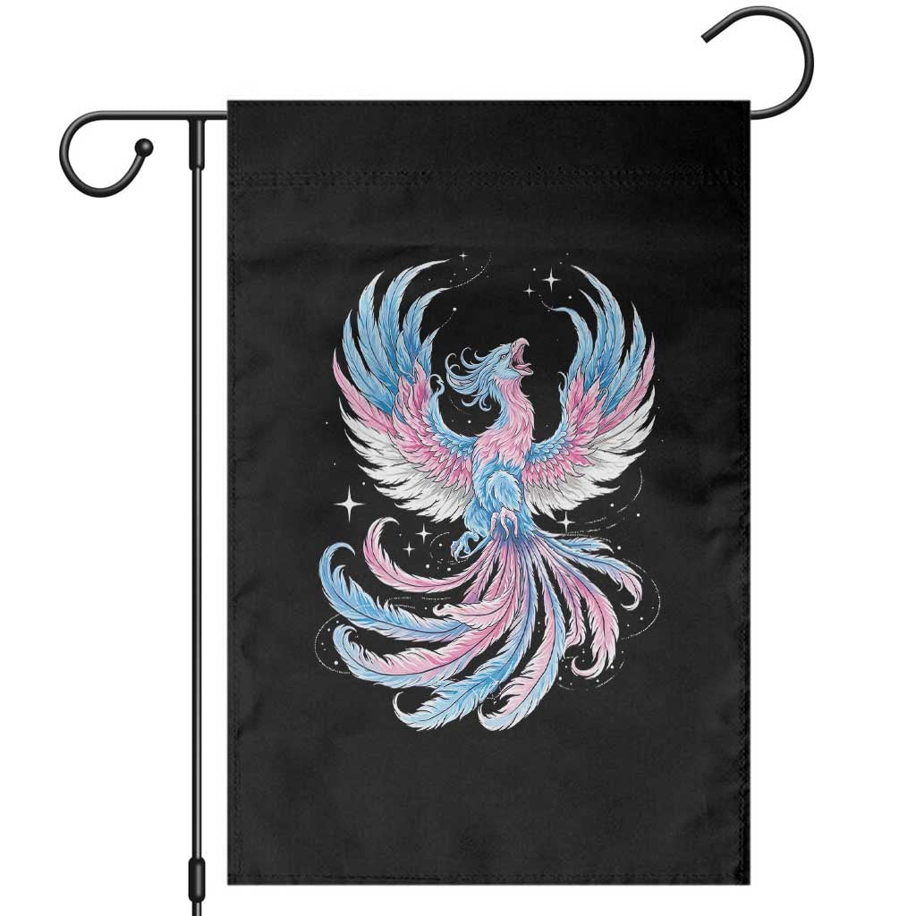 Transgender Phoenix Reborn Garden Flag Trans Pride Flag Bird
