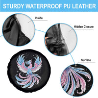 Transgender Phoenix Reborn Spare Tire Cover Trans Pride Flag Bird