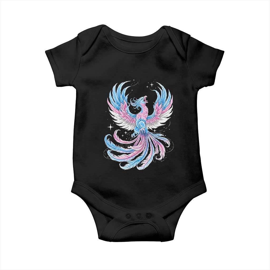Transgender Phoenix Reborn Baby Onesie Trans Pride Flag Bird