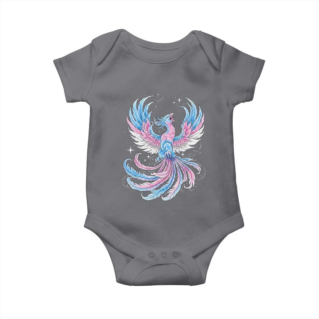 Transgender Phoenix Reborn Baby Onesie Trans Pride Flag Bird