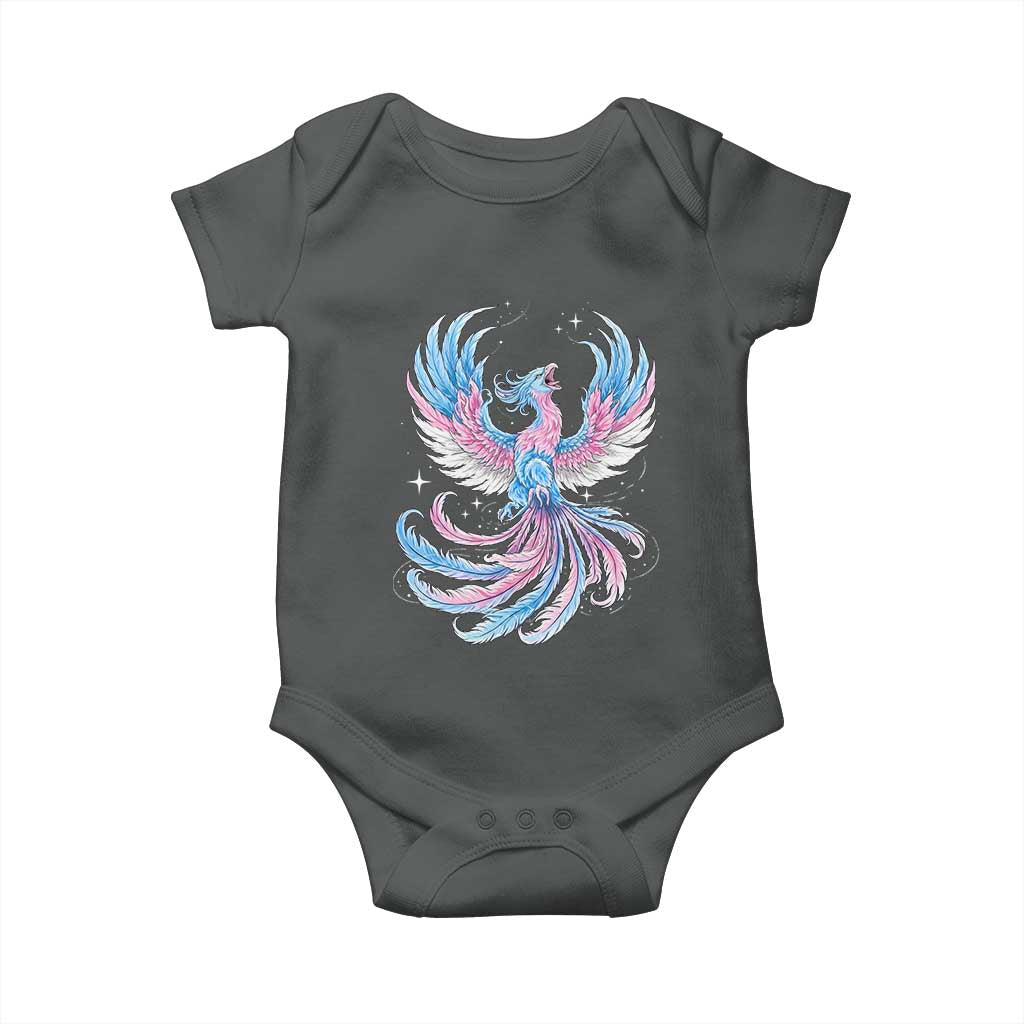Transgender Phoenix Reborn Baby Onesie Trans Pride Flag Bird