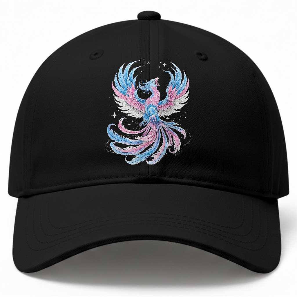 Transgender Phoenix Reborn Baseball Cap Trans Pride Flag Bird