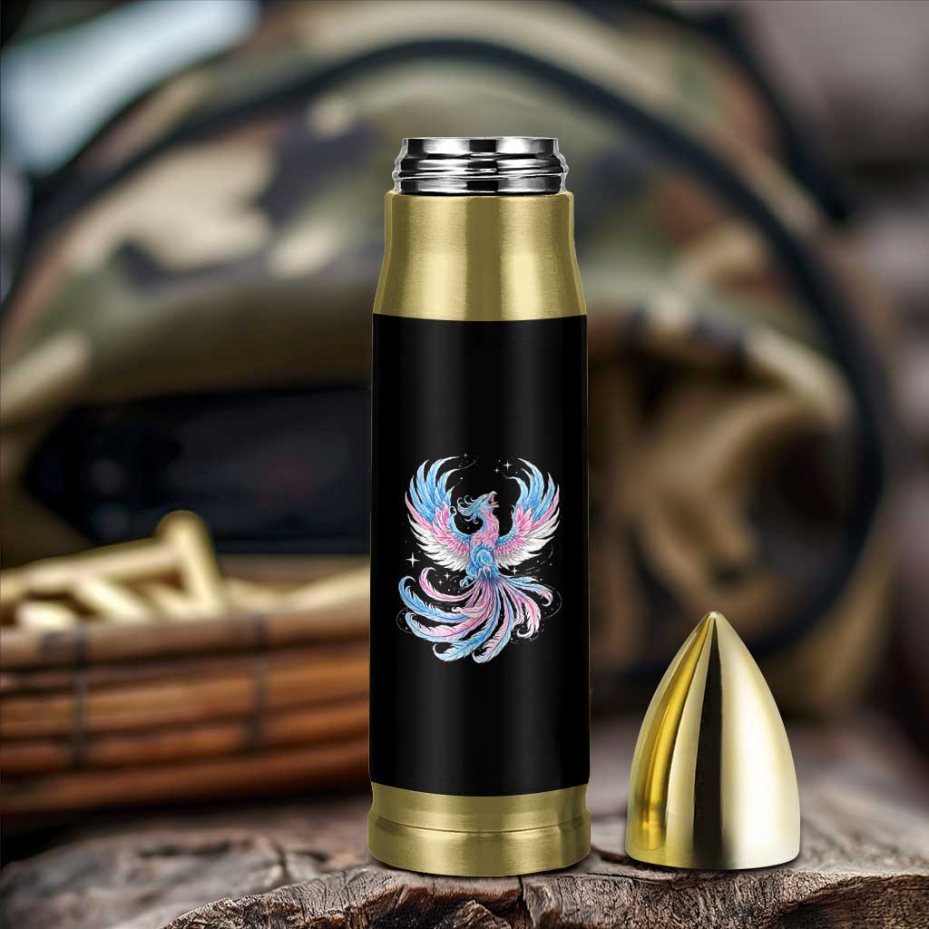 Transgender Phoenix Reborn Bullet Tumbler Trans Pride Flag Bird