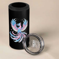 Transgender Phoenix Reborn 4 in 1 Can Cooler Tumbler Trans Pride Flag Bird