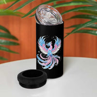 Transgender Phoenix Reborn 4 in 1 Can Cooler Tumbler Trans Pride Flag Bird