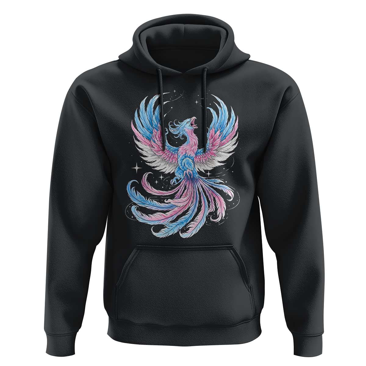 Transgender Phoenix Reborn Hoodie Trans Pride Flag Bird