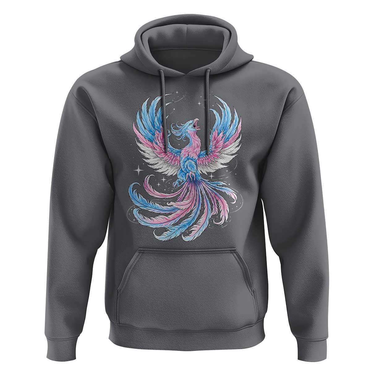 Transgender Phoenix Reborn Hoodie Trans Pride Flag Bird