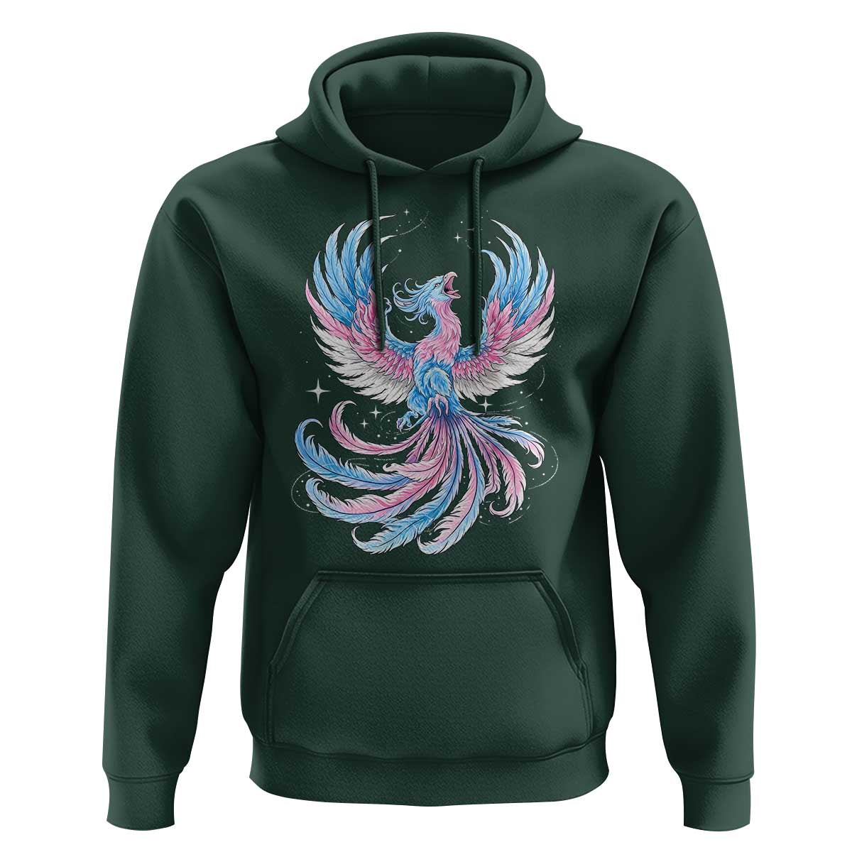 Transgender Phoenix Reborn Hoodie Trans Pride Flag Bird