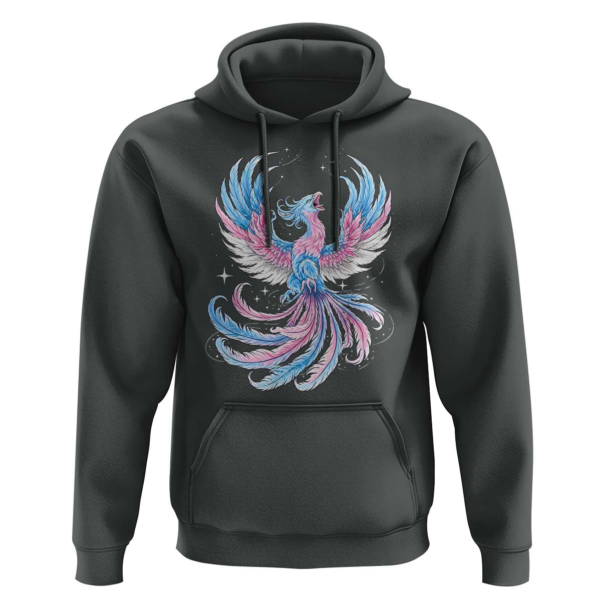 Transgender Phoenix Reborn Hoodie Trans Pride Flag Bird