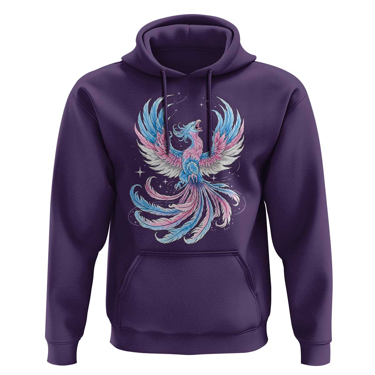 Transgender Phoenix Reborn Hoodie Trans Pride Flag Bird