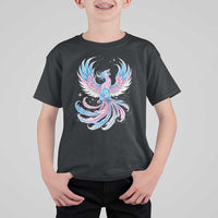 Transgender Phoenix Reborn T Shirt For Kid Trans Pride Flag Bird