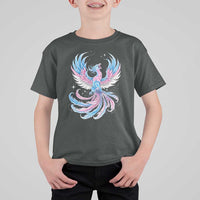 Transgender Phoenix Reborn T Shirt For Kid Trans Pride Flag Bird