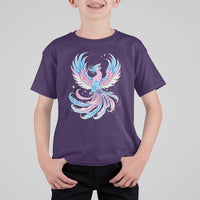 Transgender Phoenix Reborn T Shirt For Kid Trans Pride Flag Bird