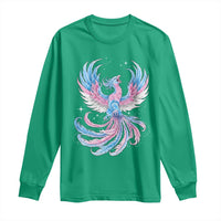 Transgender Phoenix Reborn Long Sleeve Shirt Trans Pride Flag Bird