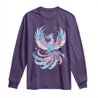 Transgender Phoenix Reborn Long Sleeve Shirt Trans Pride Flag Bird
