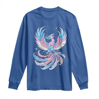 Transgender Phoenix Reborn Long Sleeve Shirt Trans Pride Flag Bird
