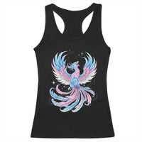 Transgender Phoenix Reborn Racerback Tank Top Trans Pride Flag Bird