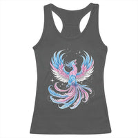Transgender Phoenix Reborn Racerback Tank Top Trans Pride Flag Bird