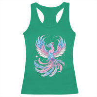 Transgender Phoenix Reborn Racerback Tank Top Trans Pride Flag Bird