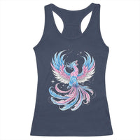 Transgender Phoenix Reborn Racerback Tank Top Trans Pride Flag Bird