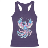 Transgender Phoenix Reborn Racerback Tank Top Trans Pride Flag Bird