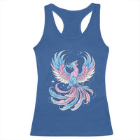 Transgender Phoenix Reborn Racerback Tank Top Trans Pride Flag Bird