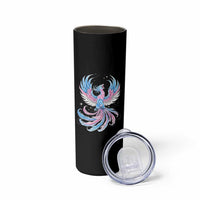 Transgender Phoenix Reborn Skinny Tumbler Trans Pride Flag Bird