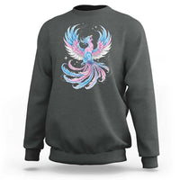 Transgender Phoenix Reborn Sweatshirt Trans Pride Flag Bird