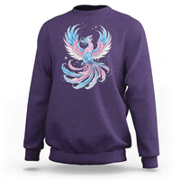 Transgender Phoenix Reborn Sweatshirt Trans Pride Flag Bird