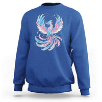 Transgender Phoenix Reborn Sweatshirt Trans Pride Flag Bird