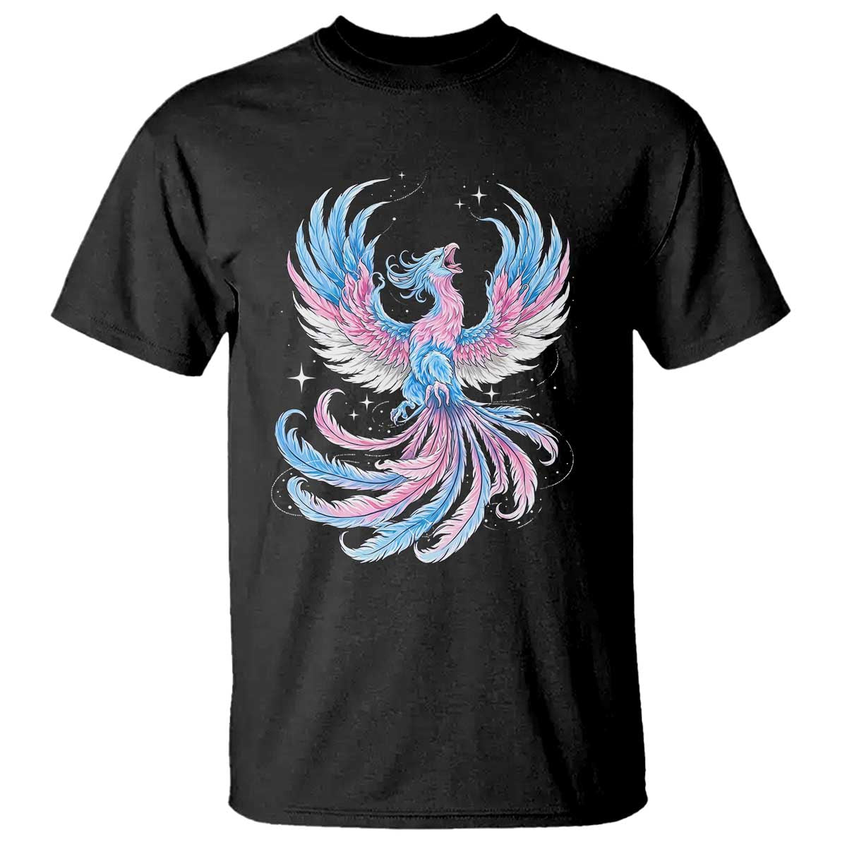 Transgender Phoenix Reborn T Shirt Trans Pride Flag Bird