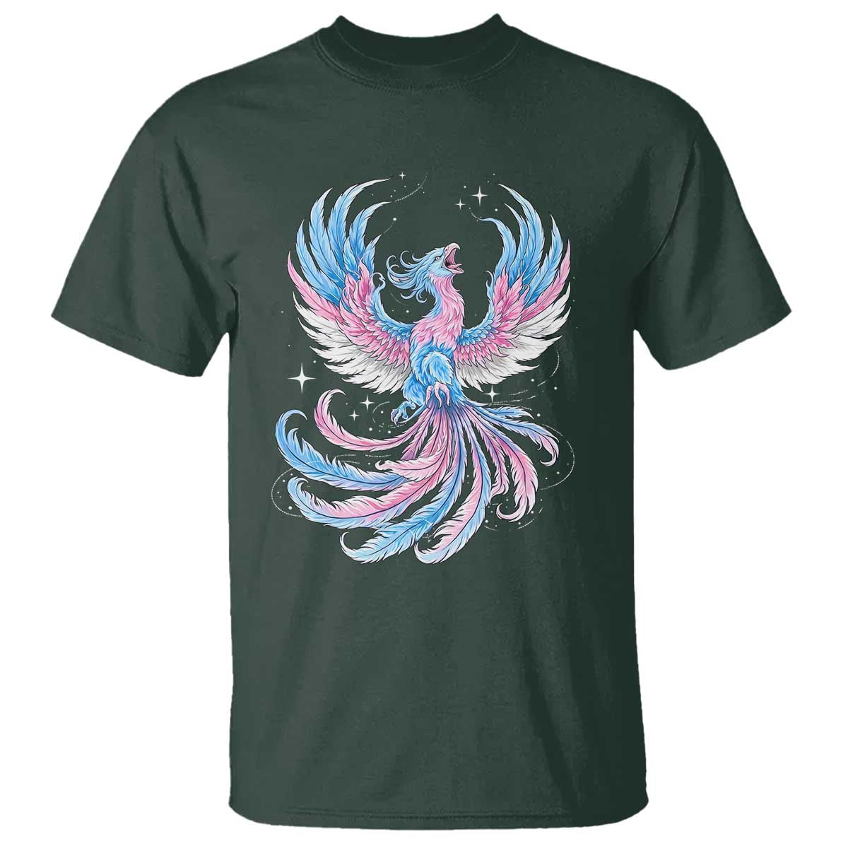 Transgender Phoenix Reborn T Shirt Trans Pride Flag Bird